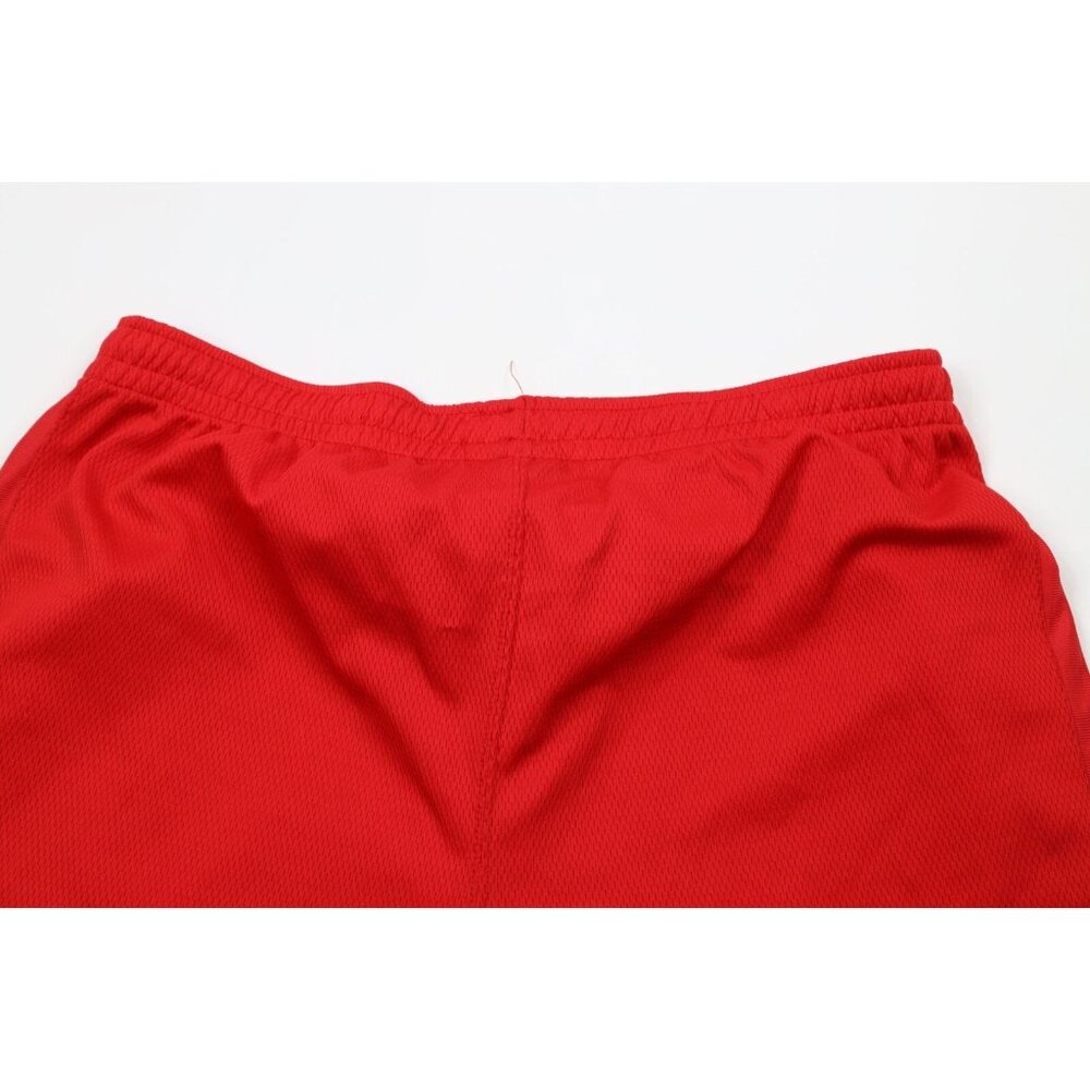 Vintage Mens 2XL XXL Spell Out Ohio State University Mesh Basketball Shorts Red - Picture 8 of 10